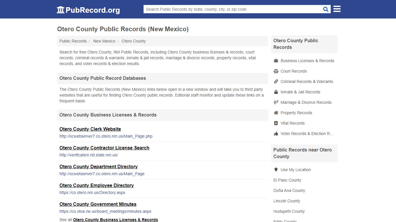 Free Otero County Public Records (New Mexico Public Records)